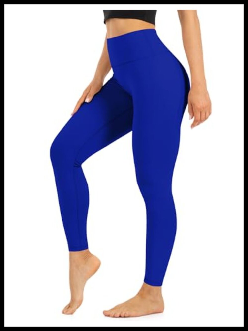 High Waist Tummy Control Leggings 92% Polyester 8% Spandex Yoga Workout